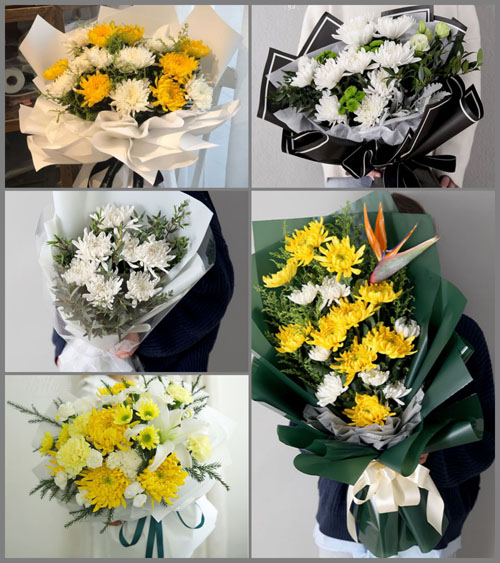 辽宁大连甘井子区红旗街道彩虹社区白事花束代送